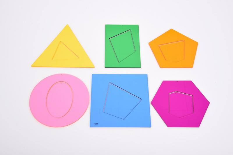 Nagy átlátszó alakzatok - szabályos és szabálytalan (12 db/szett)