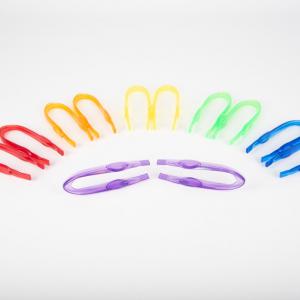 Átlátszó színes csipeszek (6 db/szett)