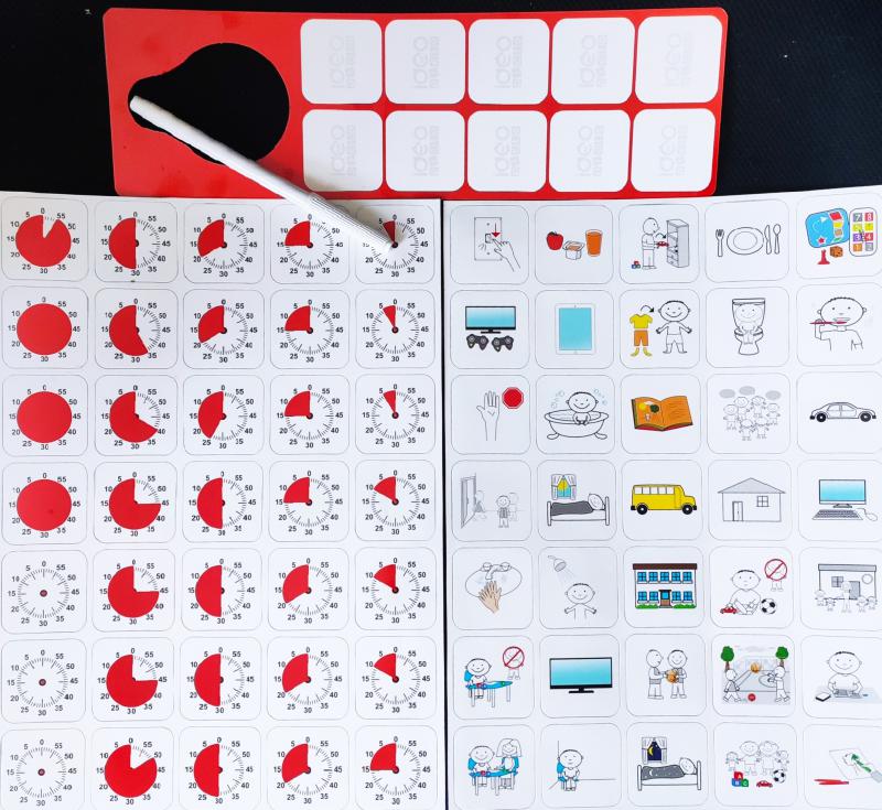 TimeTimer mágneses piktogram készlet, napi rutinhoz