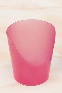 Vágott rugalmas műanyag pohár, rózsaszín 30ml (5db/csomag)