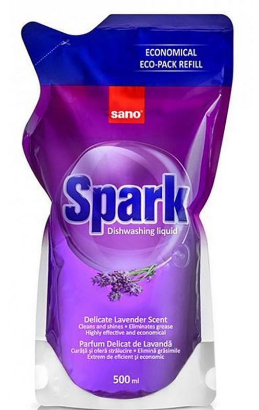 SANO SPARK levendula mosogató utántöltő 500 ml