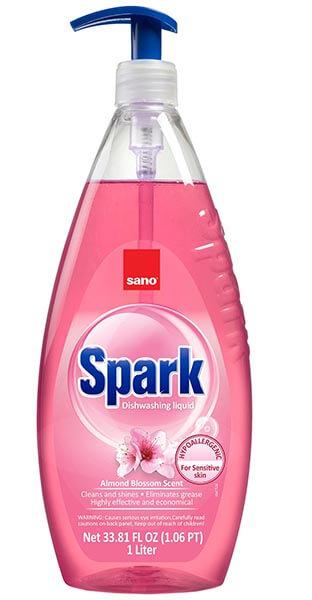 SANO SPARK Mandulavirág illatú mosogatószer pumpás 1L