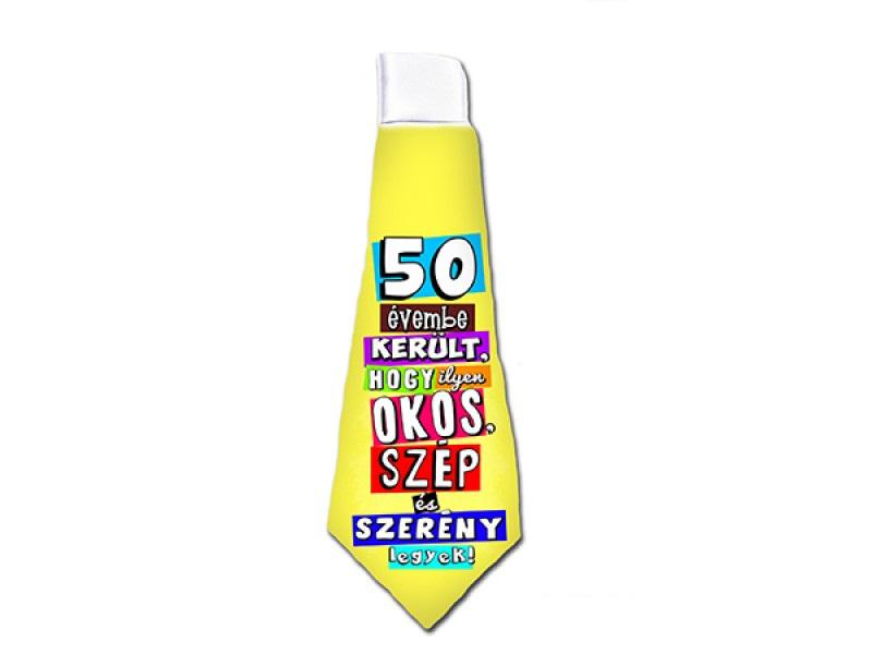 nyakkendő 50.születésnapra színes
