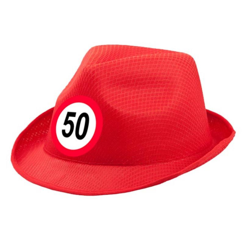 parti kalap 50. születésnapra piros