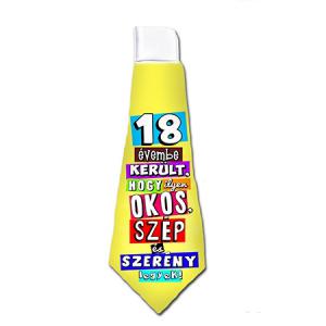 nyakkendő 18. születésnapra színes