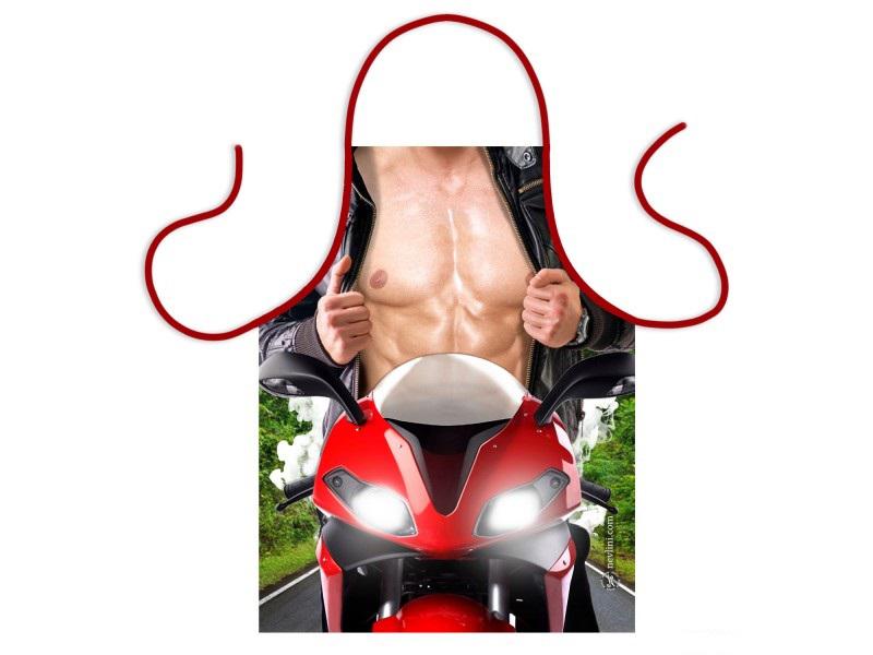 vicces szexi férfi kötény motoros piros