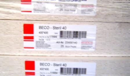 Beco Steril 60 40x40 szűrőlap ár/db. 25 db és ennek többszöröse rendelhető.