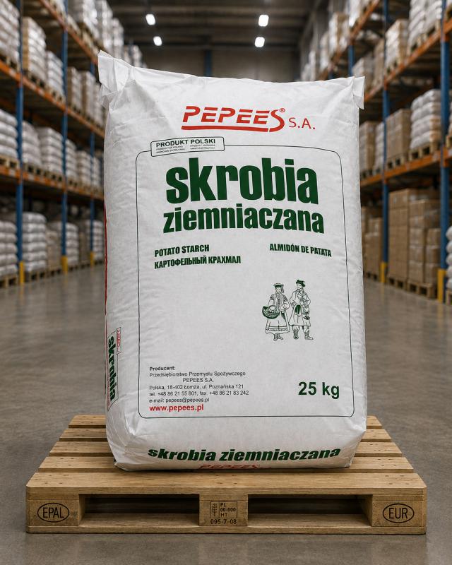 Burgonyakeményítő élelmiszeripari 25 kg-os zsákban