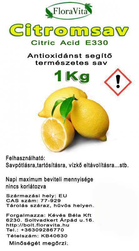 Savak! Gyógyszerkönyvi, élelmiszeripari és tevgnikai minőségben.