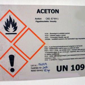 ACETON  99,95%-os 5 literes kannában ár/5 literes kanna, PURISS vegytiszta MINŐSÉG
