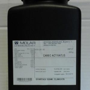 Aktív szén Növényi puriss /tiszta/ minőség USP 500 g (ár/db)