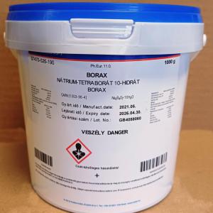 Bórax gyógyszerkönyvi Ph.Eur.9.0.,minőség 1000 g Nátrium-Tetraborát 10-Hidrát