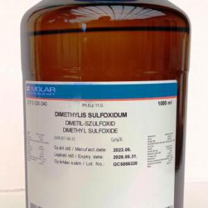 DMSO DIMETIL-SZULFOXID 1 liter PH.Eur.11.0. gyógyszerkönyvi minőség.