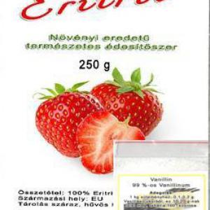 Eritrit 100 % -os 250 g + 5 g vanillin 99 %-os Vanillia