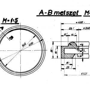 Gumitömítés tartályajtóhoz 405/349 mm ráhúzós