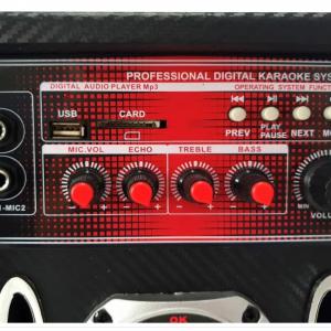 Hangfal pár FM rádió beépített USB/SD/MMC MP3 lejátszóval RED SOUND hangfalpár. Hangszóró.