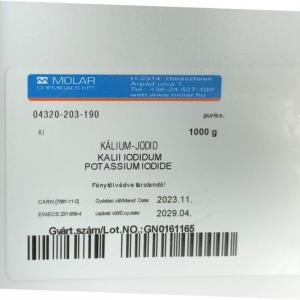 KÁLIUM-JODID puriss /nagyon tiszta/ minőség 1 kg