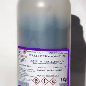 Kálium-permanganát 99,54%-os kristályos. 1000 g.