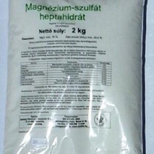 Keserűsó lombtrágya MgSO4-7H2O tartalom 99 % 2 kg Magnézium-szulfát (MgO)