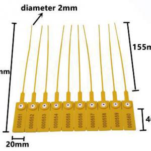 Plomba. Fémbetétes sorszámozott biztonsági 155 mm, szálhossz