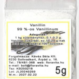 Vanillin  5 g. 99 %-os Vanillinum. Vanillia
