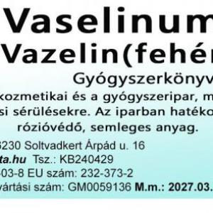 Vazelin fehér gyógyszerkönyvi minőség 100 g