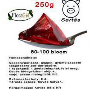 Zselatin sertés FloraGél 100 bloom 250g Nagy tisztaságú étkezési. Hidrolizált kollagén