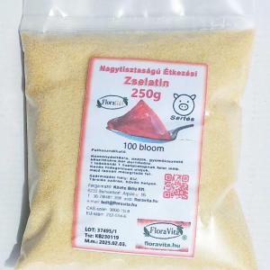 Zselatin sertés FloraGél 100 bloom 250g Nagy tisztaságú étkezési. Részben hidrolizált kollagén