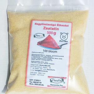 Zselatin sertés FloraGél 100 bloom 500 g Nagy tisztaságú étkezési. Részben hidrolizált kollagén