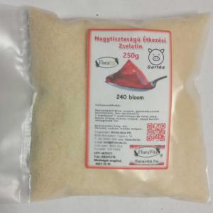 Zselatin sertés FloraGél 240 bloom 250g Nagy tisztaságú étkezési. Részben hidrolizált kollagén