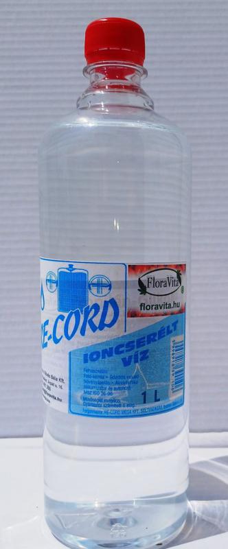 Ioncserélt, desztillált víz 1 literes. Ionmentesített víz.