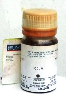 Jód kristály Jodium. 10 g 100%-os gyógyszerkönyvi minőség.