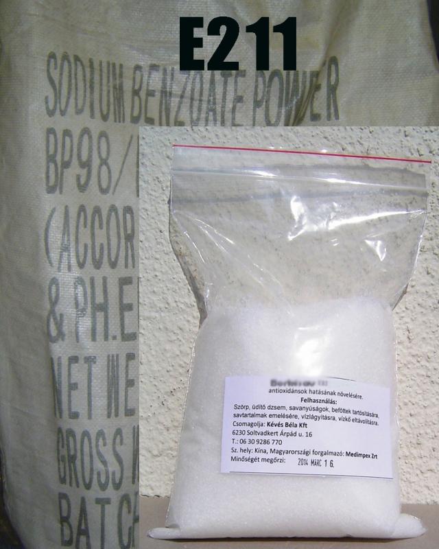 Nátrium-benzoát 25 kg-os. Granulállt