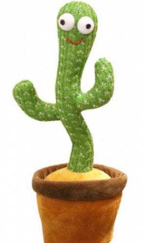 Táncoló és beszélő plüss játék kaktusz