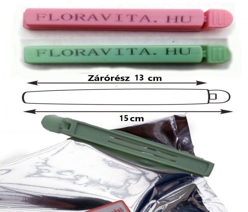 Tasakzáró csipesz. 15 cm-es zacskózáró.