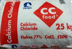 Kalcium-Klorid 25 kg-os 100 %-os élelmiszeripari CaCl2·2H2O. 77%  CaCl2+ 33% H2O