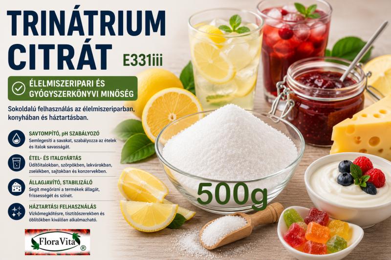 Trinátrium-citrát – nátrium-citrát, 500 g E331(iii)