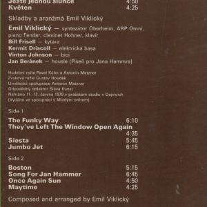 Emil Viklicky, Bill Frisell, Kermit Driscoll, Vinton Johnson  --  OKNO  LP