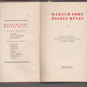 MADÁCH IMRE ÖSSZES MŰVEI I-II.