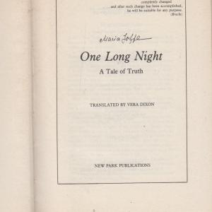 Maria Joffe : One Long Night.
