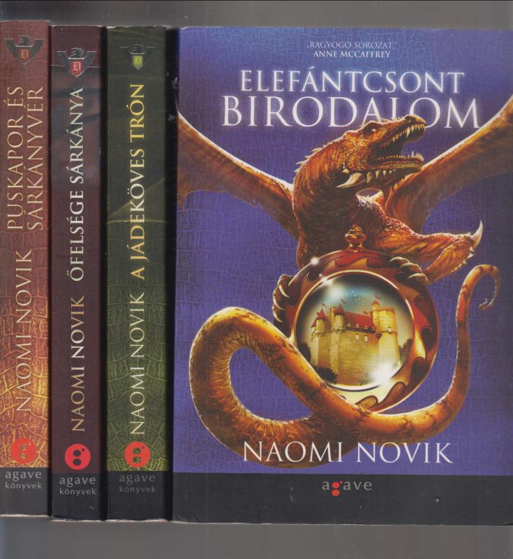 Naomi Novik : Temeraire 1-4. (Őfelsége sárkánya, A jádeköves trón, Puskapor és sárkányvér, Elefántcsont birodalom)