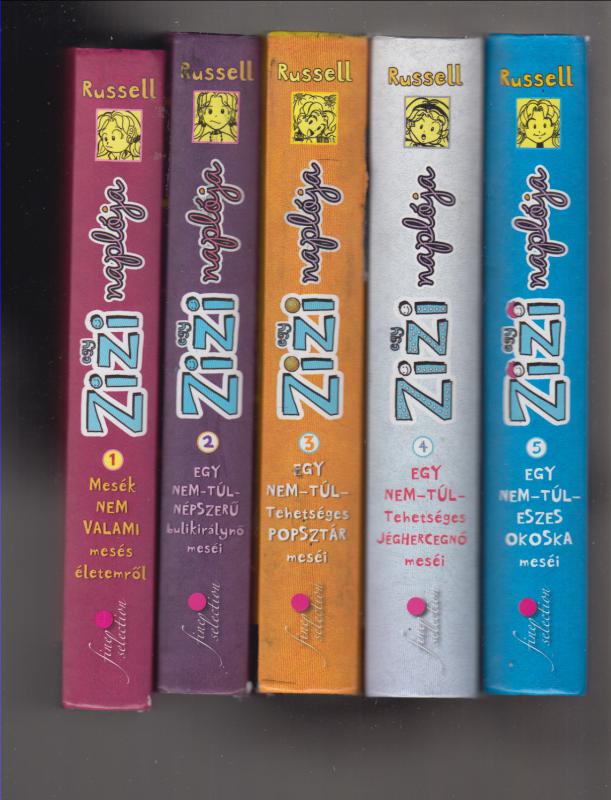 Rachel Renee Russell :  Egy Zizi naplója 1-5.  (5 db könyv)