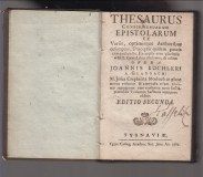 Johann Buchler : Thesaurus conscribendarum epistolarum ex variis, optimisque authoribus desumptus, praeceptis quidem paucis comprehensus, exemplis vero plurimis e M. T. Cicer. Libris illustratus