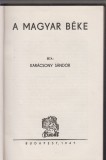 Karácsony Sándor : A MAGYAR BÉKE