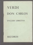 VERDI  --  DON CARLOS  ( English libretto )