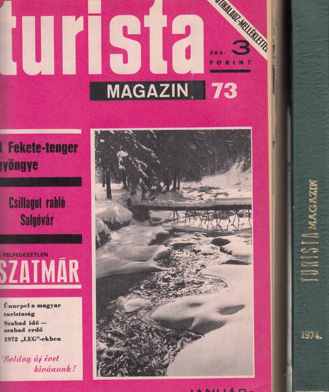 TÚRISTA MAGAZIN   1973  /  1974  /  1978  teljes évfolyamok bekötve