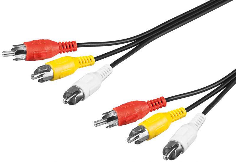 3RCA-3RCA AUDIO-VIDEO SZTEREO CSATLAKOZÓ KÁBEL 1,5 M