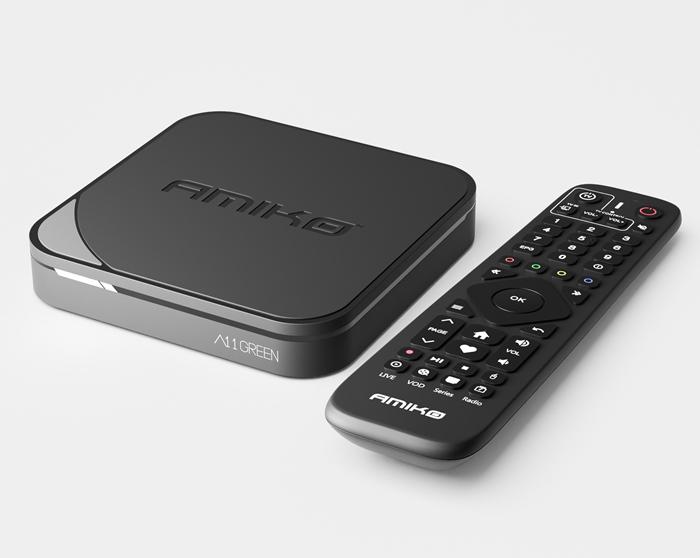 Amiko A11 Green OTT Android TV Box TV okosító