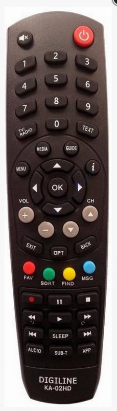 EREDETI TÁVIRÁNYÍTÓ DIGI TV (ONE) KAON KA-02HD BELTÉRI EGYSÉG