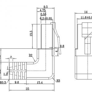 CAT 5e patchkábel 1x 90°-os F/UTP, 0,25m fehér Goobay 94176